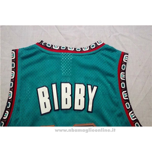 Maglia Vancouver Grizzlies Mike Bibby NO 10 Historic Throwback Verde